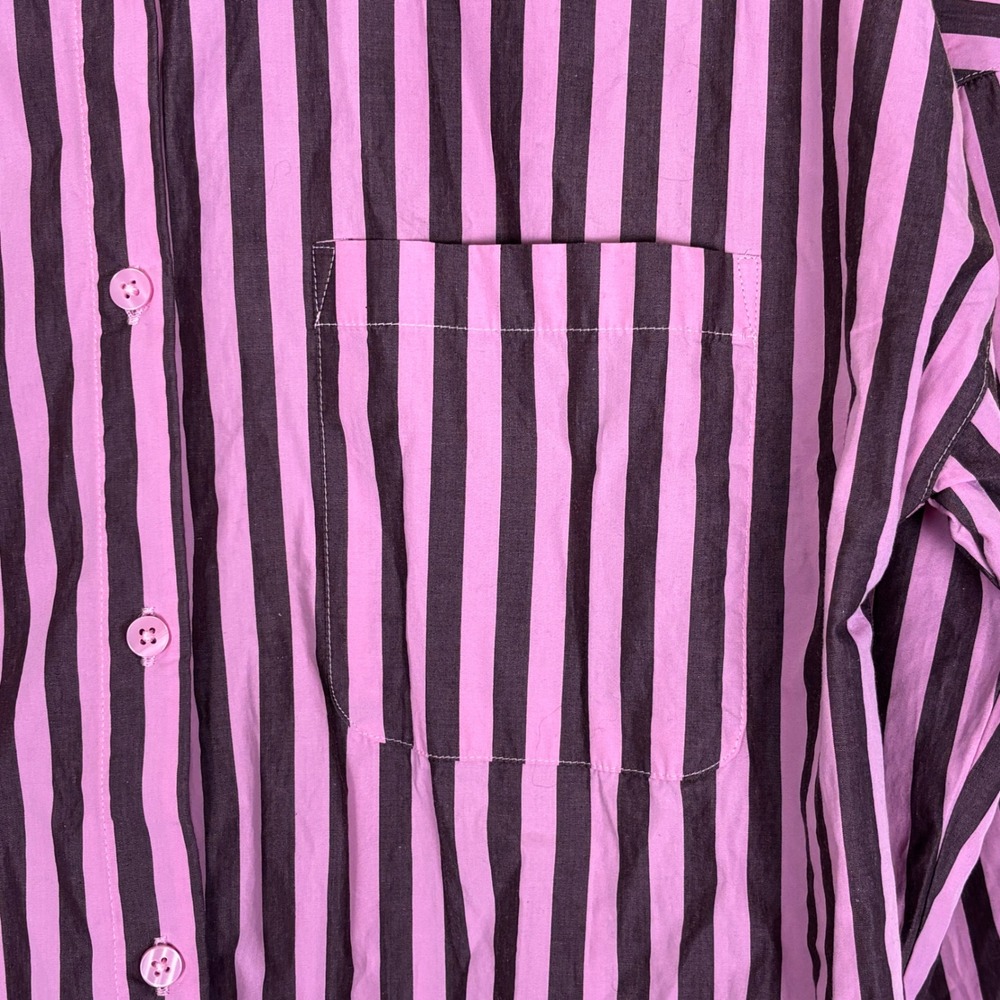 NEXT Stripe Cotton Button-Up Shirt & Pants Set Pink Girls Size 13yrs Casual wear - Picture 7 of 16